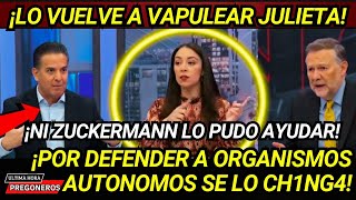 ¡LO VUELVE A VAPULEAR JULIETA NI ZUCKERMANN PUDO AYUDAR A DAMIAN POR DEFENDER ORGANISMOS AUTONOMOS [upl. by Kola]