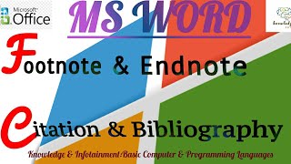 FootnoteEndnoteCitation amp Bibliography of Referencestab in MS Word [upl. by Ocsicnarf]