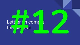 12 Lettrer un compte fournisseur [upl. by Arbe]