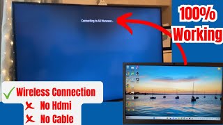 How to Connect Laptop on Any Smart TV Wirelessly  StepbyStep Guide [upl. by Aytac]