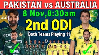 Pakistan Vs Australia 2nd ODI Match 2024  Details amp Playing 11  2nd Odi Pak Vs Aus 2024  LIVE [upl. by Laws]