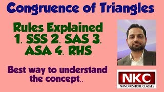 Congruence of Triangles  SSS SAS ASA RHS Rules [upl. by Uke]