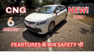 New Toyota Glanza G CNG Top Model Detailed Walkaround with Price Interior amp Exterior [upl. by Natica]