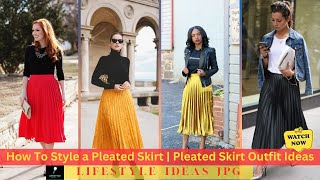 How To Style a Pleated Skirt  Pleated Skirt Outfit Ideas [upl. by Letti]