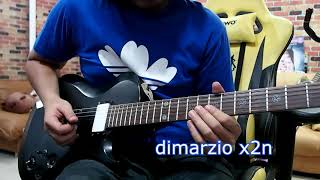 dimarzio illuminator vs dimarzio x2n in bridge position [upl. by Irat]