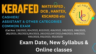 KERAFED CASHIER  ASSISTANT  new syllabus  exam date  confirmation  online classes [upl. by Llemhar]