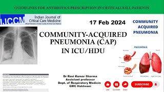 GUIDELINES FOR ANTIBIOTICS PRESCRIPTION IN CRITICALLY ILL PATIENTSIJCCM17022024 QuickTakes [upl. by Zuliram219]