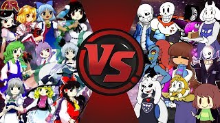 UNDERTALE vs TOUHOU TOTAL WAR  CARTOON FIGHT CLUB SERIES FINALE [upl. by Graham972]