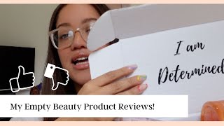 My Empty Beauty Product Reviews  Make Up amp Skincare [upl. by Nnairak]