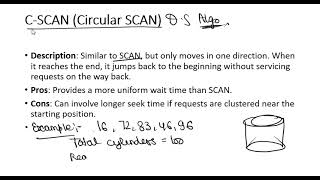 CSCAN Disk Scheduling Algorithm Explained briefly [upl. by Tunnell]