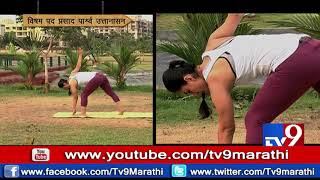 Best Yoga for Shoulder amp Back Pain  विषम पद प्रसाद पार्श्र्व उत्तानासन  Fatafat Yoga –TV9 [upl. by Ahsal]