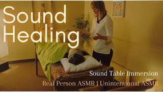 Sound Table Immersion  Full Body Sound Bath  Sound Healing 🧡 Real Person ASMR [upl. by Althee]