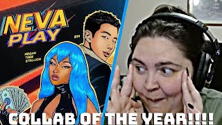 Megan Thee Stallion  Neva Play feat RM Official Video Reaction  meg reacts [upl. by Avik]