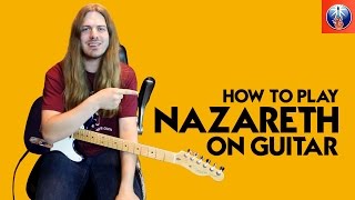 How to Play Nazareth On Guitar  Hair of The Dog Riff Guitar Lesson [upl. by Ileyan]