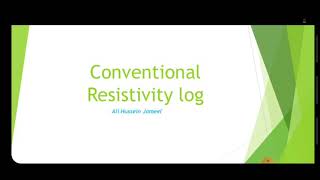 Resistivity log well logging مجس المقاومية الجزء الأول [upl. by Ujawernalo]