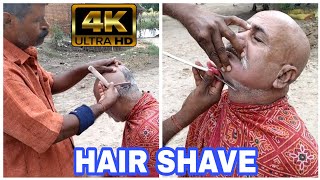 INDIAN BARBER🔥Hair shave By old Blade Astra and Relax Mind💥🇮🇳 [upl. by Nael]