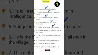 Comparative sentences practice paper 🔥🔥🔥 learnenglish learngrammar spokeneglish [upl. by Osicnarf]