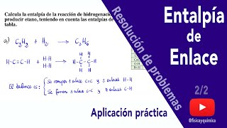 Entalpía de reacción a partir de las entalpías de enlace TERMOQUÍMICA [upl. by Derril]