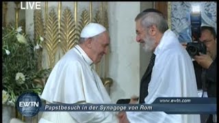 Papst Franziskus  Besuch der Synagoge von Rom [upl. by Lanny]