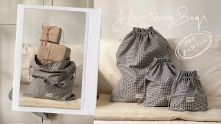 HOW TO MAKE DRAWSTRING BAGS WITH NO RAW EDGES  EASY WINTER SEWING PROJECT  MsRosieBea [upl. by Weikert770]