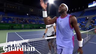 Frances Tiafoe launches expletivefilled rant at umpire after Shanghai Masters loss [upl. by Ykcor]