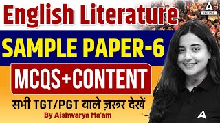 English Literature For TGTPGT Exams 2024  English Literature Sample Paper 6 By Aishwarya Maam [upl. by Leruj]