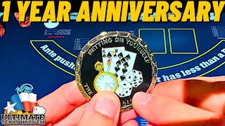 Celebrating One Year Anniversary With quotLucky 4 Betquot Perry From New York  Ultimate Texas Holdem [upl. by Letizia]