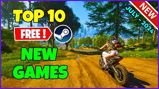 TOP 10 NEW Free Steam Games to Play July 2024 [upl. by Ardnuaed]