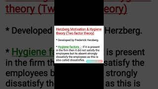 Herzberg Motivation and Hygiene Theory  Two Factor Theory  UGC NET Commerce Business Management [upl. by Adnuhsar]