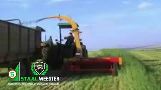 STAALMEESTER Double Chop Forage Harvester DS 540 on Grass [upl. by Oeniri]