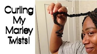 CURLING MY MARLEY TWISTS Jackie1113 [upl. by Viddah]