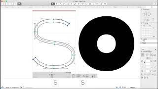 Font design  Glyphs App  Drawing uppercase S with multiple masters for Kinship Sans [upl. by Suehtomit]