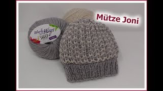 Mütze JONI  Einfach im Patentmuster gestrickt  Woolly Hugs SHEEP [upl. by Idur]