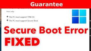 How to Fix Error This PC Cant Run Windows 11  Windows 11 Secure Boot Error [upl. by Araz]