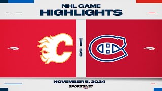 NHL Highlights  Flames vs Canadiens  November 5 2024 [upl. by Edorej]