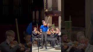 14yearold plays Wieniawski Fantasia Brillante on Themes from Gounods Faust violin orchestra [upl. by Namor]