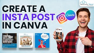 How to Design Instagram Post with Canva  Canva Tutorial [upl. by Martynne]