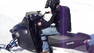 Turbo Diesel Snowmobile start up [upl. by Annoj734]