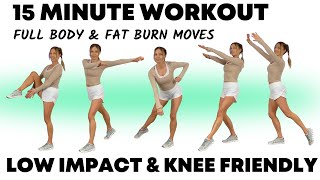 15 Minute Full Body Workout 🔥 Low Impact NO JUMPING Fat Burning Cardio [upl. by Barolet]