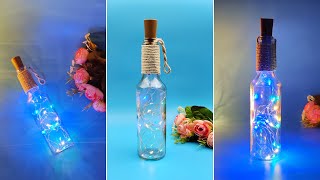 How to Make Fairy Light Bottle  Decoration Ideas  Home Decor  DIY Quick Crafts [upl. by Anitserp298]