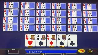 250 High limit Video Poker 25 hands [upl. by Nasar641]