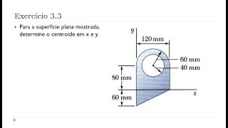 Aula 11  Exemplo 33  Unidade III Forças Distribuídas  Mecânica Estática [upl. by Islaen]