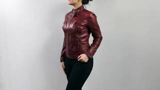 Damen Lederjacke Derby [upl. by Kenzie224]