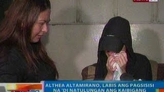 NTG Althea Altamirano labis ang pagsisisi na di natulungan si Jaja Rodelas nang dukutin [upl. by Yrnehnhoj]