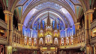 NOTRE DAME BASILICA OF MONTREAL CANADA basilica extraordinary craftsmanship art archeology [upl. by Lancaster537]