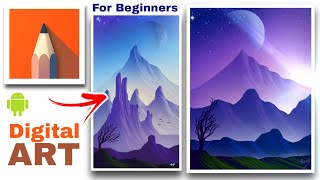 Autodesk Sketchbook Tutorial For Beginners  Imagination Fantasy Landscape  Digital Painting [upl. by Freddi]