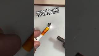 APPLE AIRPODS2 PODS BATTERY REPLACE DONE  SainiMobilez  SHORTS  VIRAL  airpods  REPAIR [upl. by Ernestine]