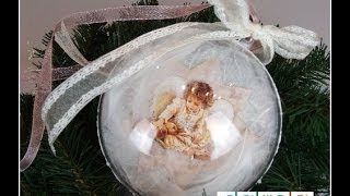 24 Video  DIY Weihnachtskugel basteln  Schutzengel Tutorial deutsch [upl. by Cohlette]