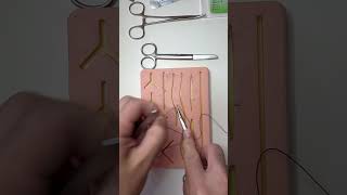 Simple interrupted suture surgery skills [upl. by Norvell]