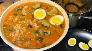 Sopa de Arroz con Verduras Comida Económica receta Saludable ❤️ Sopa de Arroz Casera [upl. by Zawde]